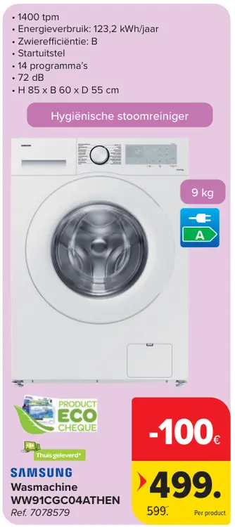 Aanbieding: Wasmachine WW91CGC04ATHEN
