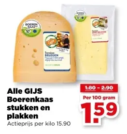 Aanbieding: Boerenkaas stukken en plakken