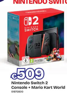 Aanbieding: Nintendo Switch 2 Console + Mario Kart World Blauw/Rood