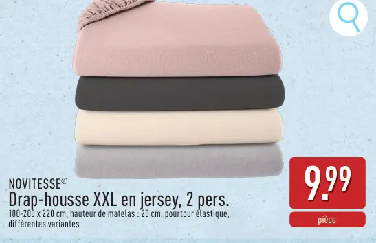 Offre: Drap-housse XXL en jersey, 2 pers.