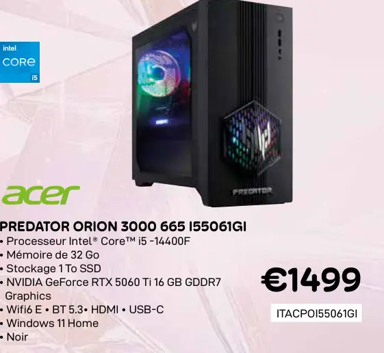 Offre: Predator orion 3000 665 i55061gi