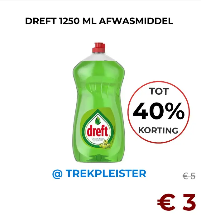 Aanbieding: DREFT 1250 ML AFWASMIDDEL