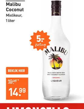 Aanbieding: Malibu Coconut Mixlikeur