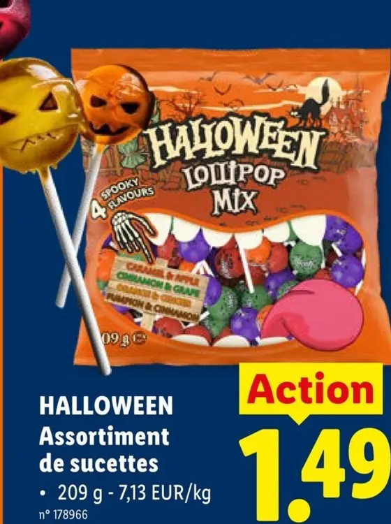 Offre: Halloween Assortiment de sucettes