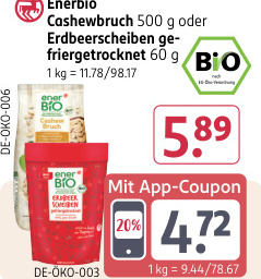 Aanbieding: Cashewbruch oder Erdbeerscheiben gefriergetro