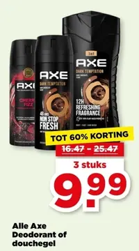 Aanbieding: Alle Axe Deodorant of douchegel
