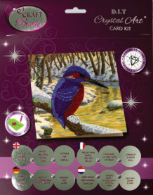 Aanbieding: Crystal Card kit A66 ijsvogel 18x18cm