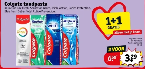 Promotie: Colgate tandpasta