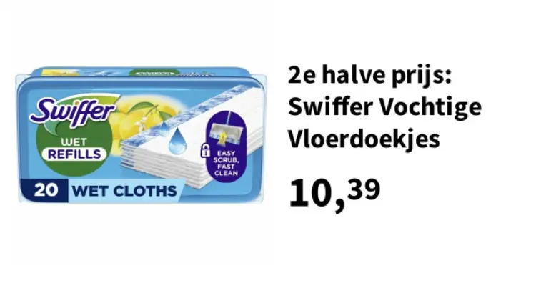 Aanbieding: Swiffer Vochtige Vloerdoekjes