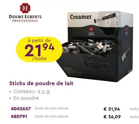 Offre: Sticks de poudre de lait
