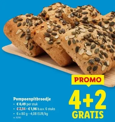 Promotie: Pompoenpitbroodje