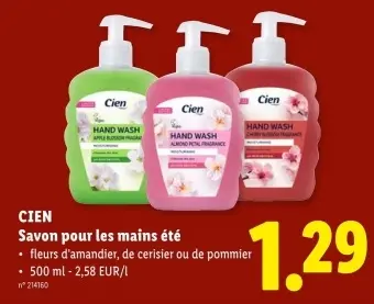 Offre: Savon pour les mains été