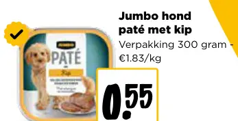 Promotie: Jumbo Hond paté met kip