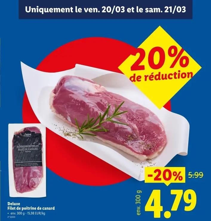 Offre: Filet de poitrine de canard