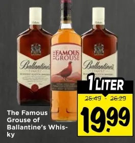 Aanbieding: The Famous Grouse of Ballantine's Whisky
