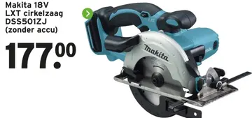 Aanbieding: Makita 18V LXT cirkelzaag DSS501ZJ (zonder accu)