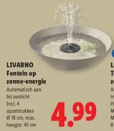 Aanbieding: Fontein op zonne-energie
