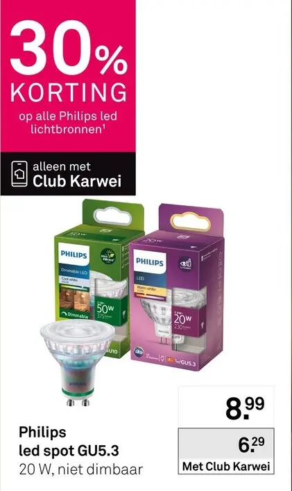 Aanbieding: Philips led spot GU5.3