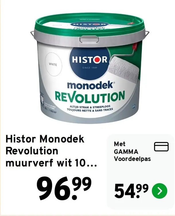 Aanbieding: Monodek Revolution muurverf wit