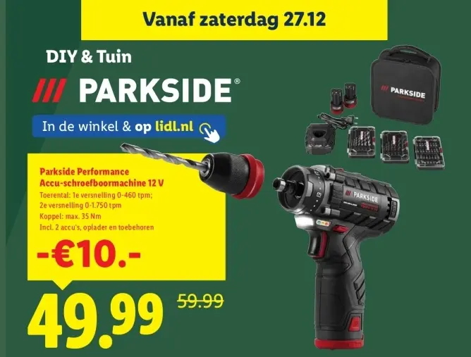 Aanbieding: Accu-schroefboormachine 12 V