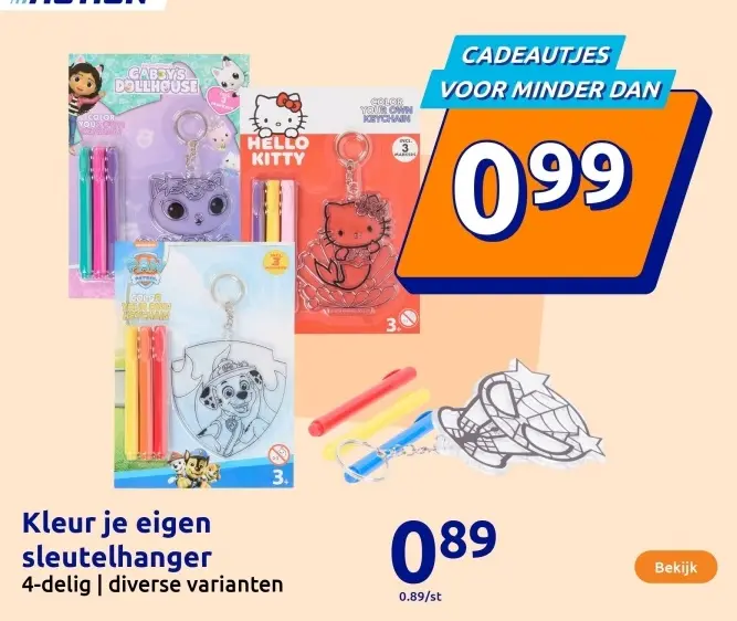 Aanbieding: Kleur je eigen sleutelhanger