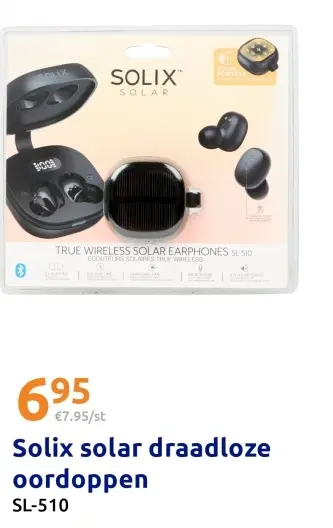 Aanbieding: Solix solar draadloze oordoppen