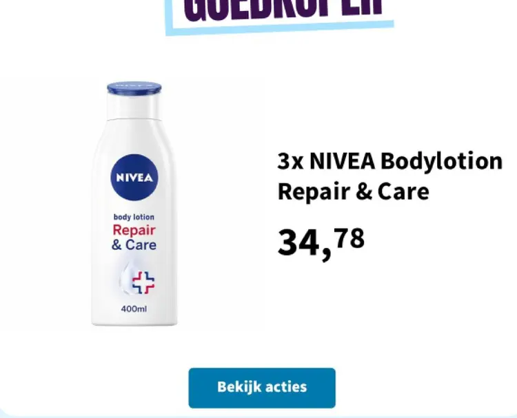 Promotie: Bodylotion Repair & Care