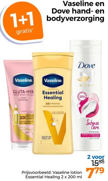 Aanbieding: Vaseline en Dove hand- en bodyverzorging