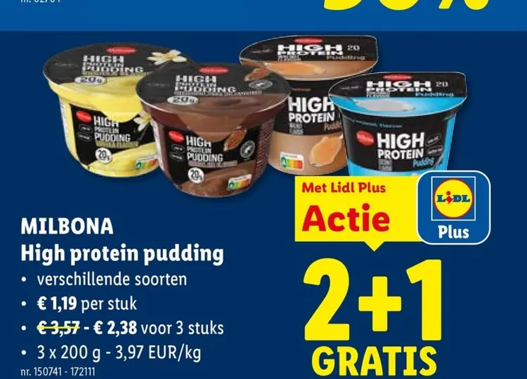 Promotie: High protein pudding