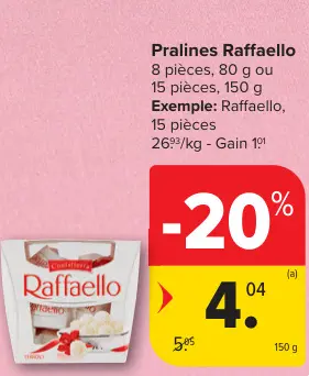 Offre: Pralines Raffaello