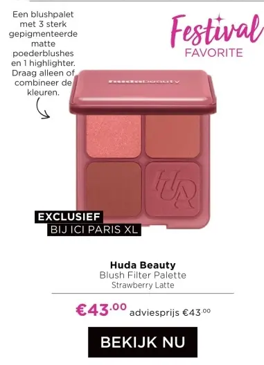 Aanbieding: Blush Filter Palette Strawberry Latte
