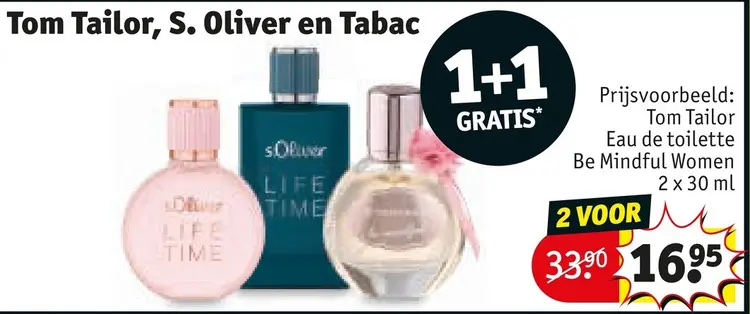 Aanbieding: Tom Tailor, S. Oliver en Tabac