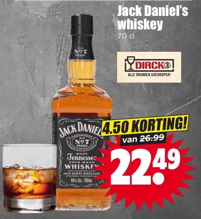 Aanbieding: Jack Daniel's whiskey