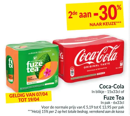 Promotie: Coca-Cola of Fuze Tea