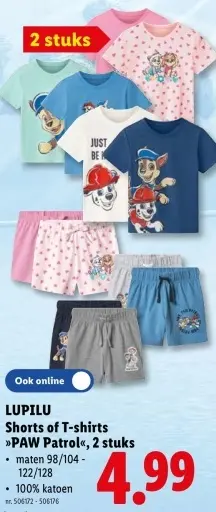 Promotie: Shorts of T-shirts "PAW Patrol"