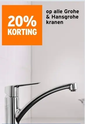 Aanbieding: Grohe & Hansgrohe kranen