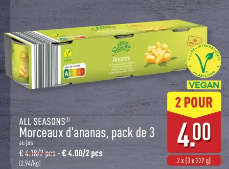 Offre: Morceaux d'ananas