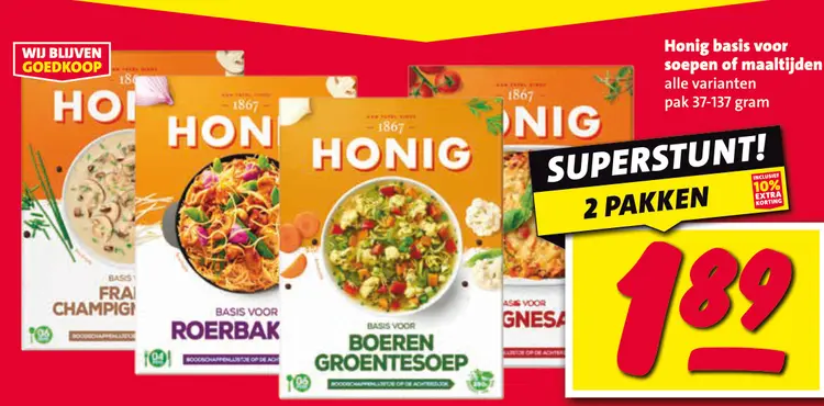 Aanbieding: basis voor soepen of maaltijden