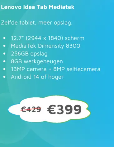 Aanbieding: Lenovo Idea Tab Mediatek
