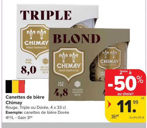 Offre: Canettes de bière