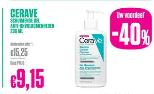 Aanbieding: Cerave schuimende gel anti-onvolkomenheden