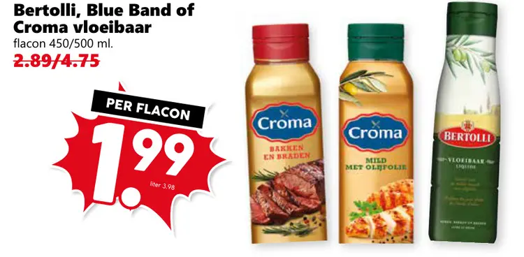 Aanbieding: Bertolli, Blue Band of Croma vloeibaar