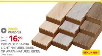 Aanbieding: Pvc vloer garda licht naturel eiken of warm naturel eiken