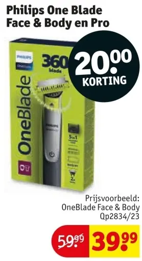 Aanbieding: One Blade Face & Body en Pro