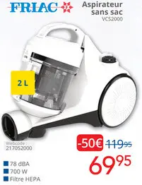 Offre: Aspirateur sans sac