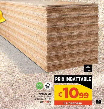 Offre: Panneau osb