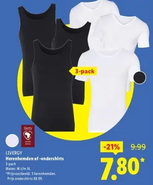 Aanbieding: Herenhemden of -ondershirts