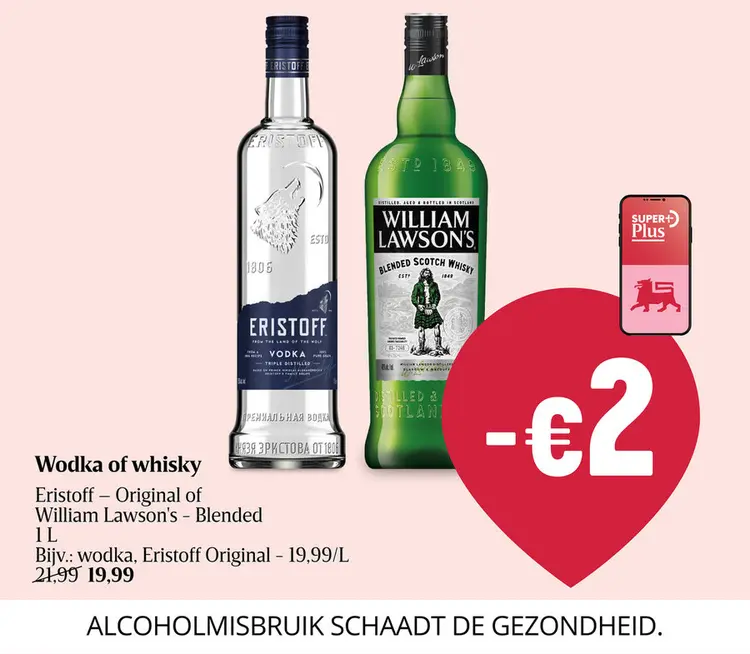 Promotie: Whisky of wodka
