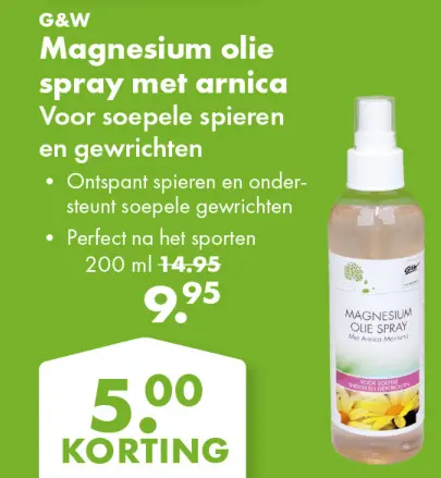 Aanbieding: Magnesium olie spray met arnica