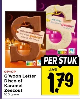 Aanbieding: G'woon Letter Disco of Karamel Zeezout